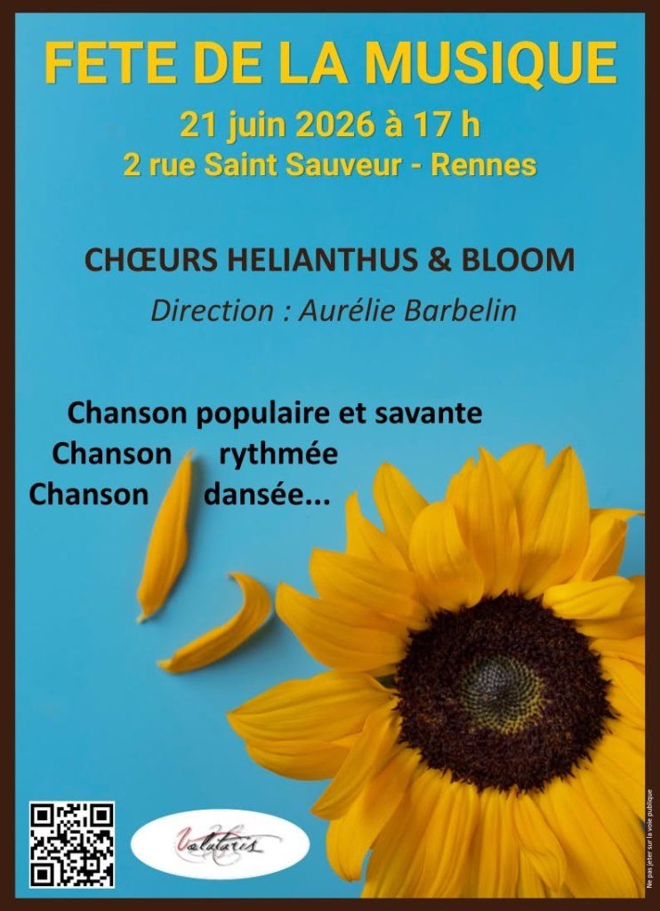 2026-06 : Les chœurs Helianthus et Bloom à la Fête de la&nbsp;Musique
